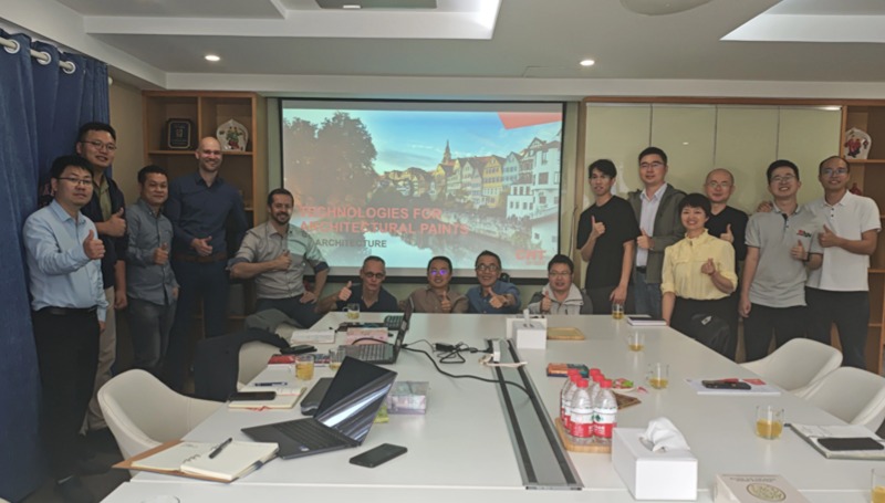 德國(guó)CHT 集團(tuán)與佛山翁開爾公司進(jìn)行技術(shù)培訓(xùn)